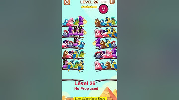 #bird #sort 2 #color #puzzle level 26 #birdsort #colour #gaming #viral #trending #shorts #solution