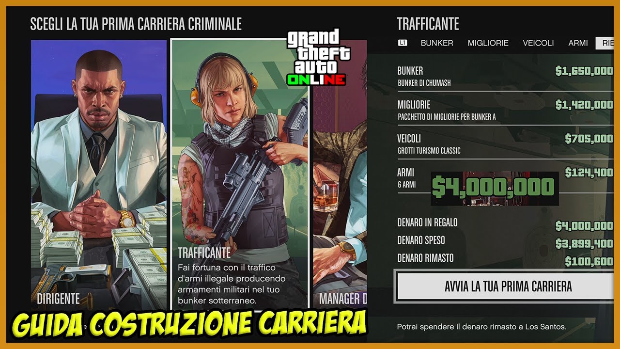 LA MIGLIOR COSTRUZIONE CARRIERA CRIMINALE QUANDO INIZIATE SU GTA 5