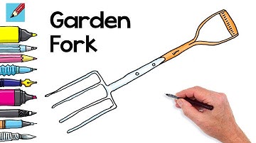 How to Draw a Garden Fork Real Easy