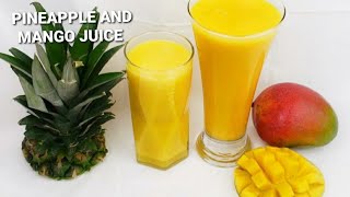 #pineapple#mango#juiceHOW TO MAKE MANGO AND PINEAPPLE JUICE.JUS DE MANGUE ET D'ANANAS.HEALTHY LIVING