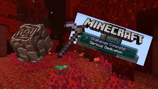 Minecraft achievement manhunt: netherite hoe(serious dedication)