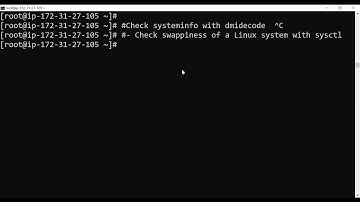 Check swappiness of a Linux system with sysctl