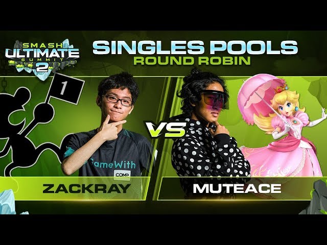 zackray vs MuteAce - Singles Pools: Round Robin - Ultimate Summit 2 | Game & Watch vs Peach