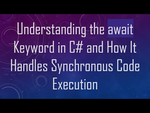Understanding the await