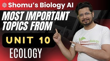 CSIR NET life science unit 10 important topics for ecology | Shomu