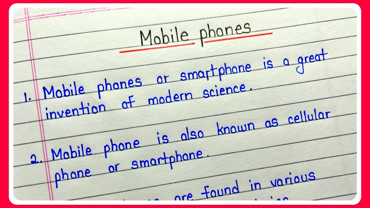 essay on mobile phone 10 lines