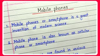 Mobile phones essay in english 10 lines || About 10 lines on smartphone