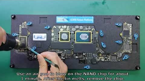 How to set the air gun to remove the NAND chip
