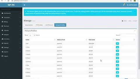 Mikrotik Billing System ISP-Tik Version 1.8