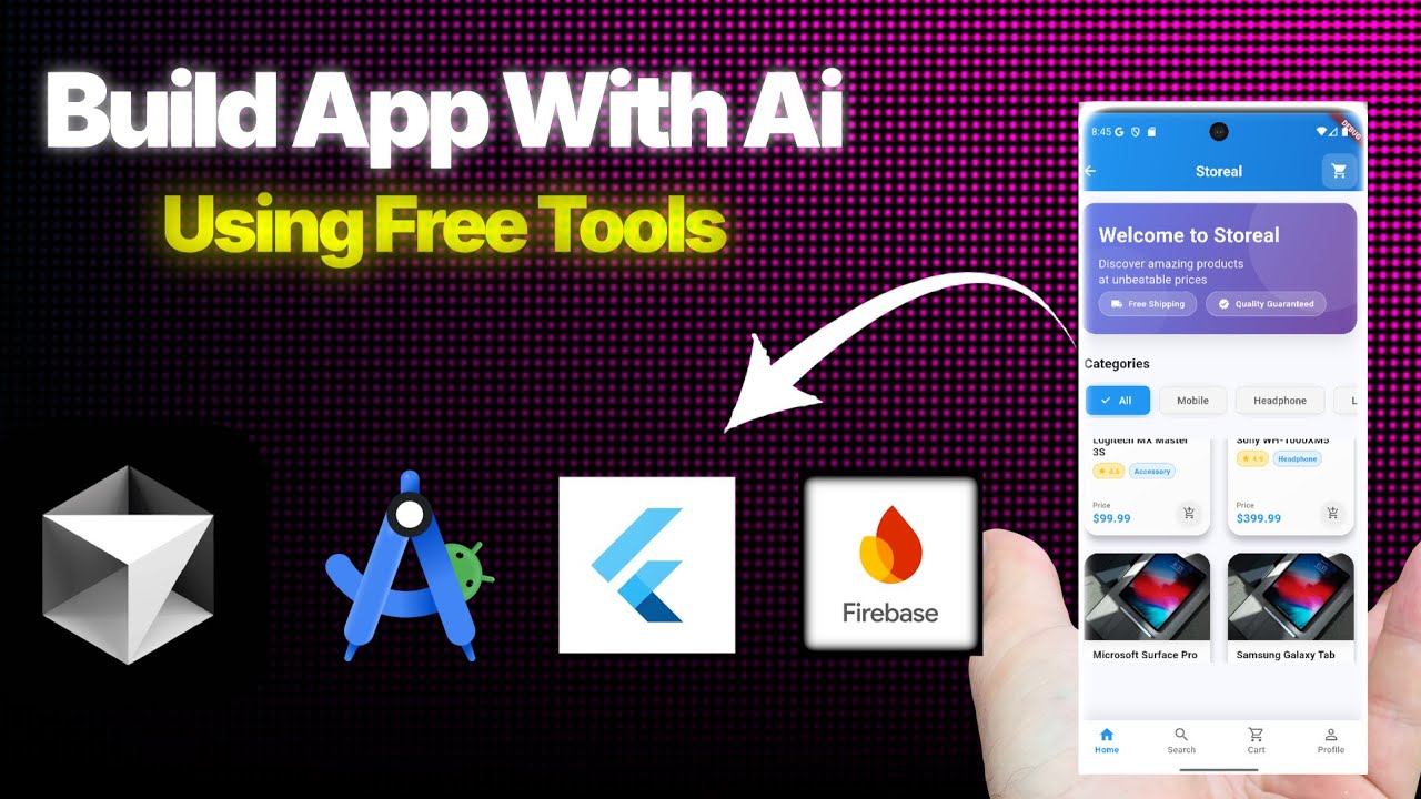 Create Mobile Apps With AI| No code | Complete Flutter Course | FREE ...