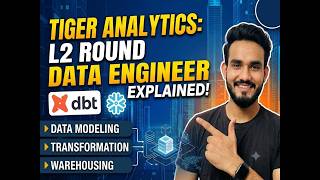 Information Tiger analytics (Snowflake+dbt+gcp) Data Engineer L2 round interview experience. Update