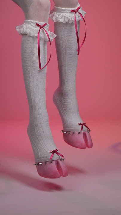 I made hoof shoes for Valentine’s Day 🩷🤍 #costumedesign #cosplay #hooves #valentinesday