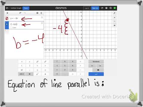Write an Equation of a Line with Parallel or Perpendicular Slope using DESMOS