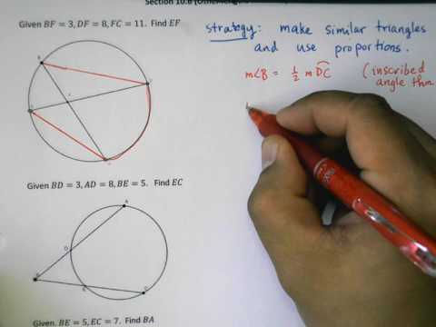 Lengths of Intersecting Chords