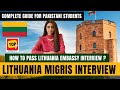 Lithuania MIGRIS Interview Question | Lithuania Embassy Interview | Study in Lithuania without IELTS