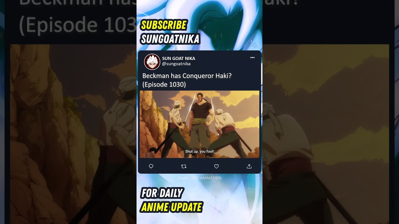 Benn Beckman has conqueror haki. One piece episode 1030