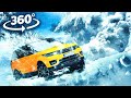Vr 360 surviving a snow avalanche in a car  snow winter blizzard upclose 360