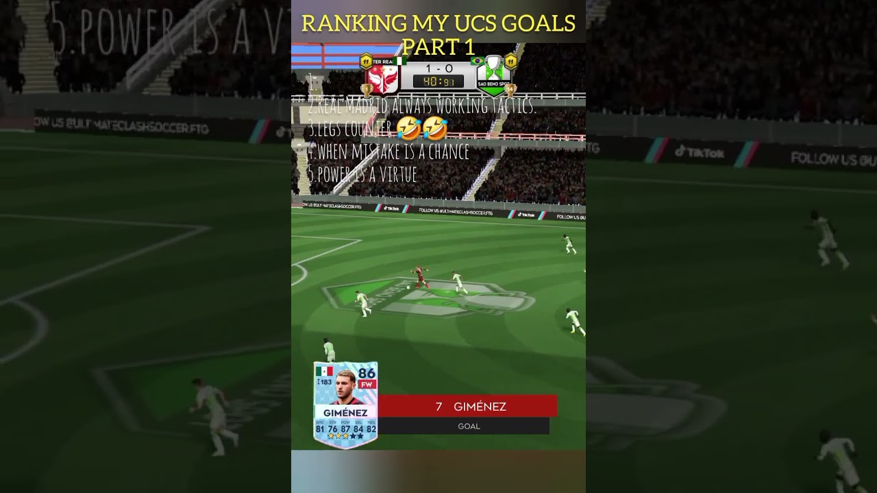 RANKING MY UCS GOALS PART 1. 