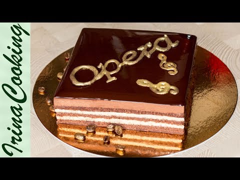 Торт ОПЕРА с Зеркальной Глазурью  Opera Cake