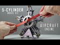 Building a 5-Cylinder Radial Engine Model Kit. Assembly of an Aircraft Radial Engine