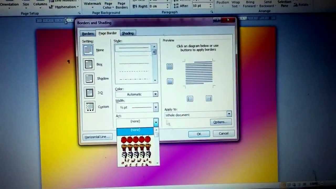 How to make a very cool background in Microsoft Word YouTube