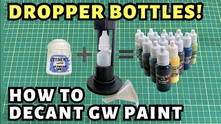 Transfer GW Paints to DROPPER BOTTLES the EASY WAY with the Drop Dripper!