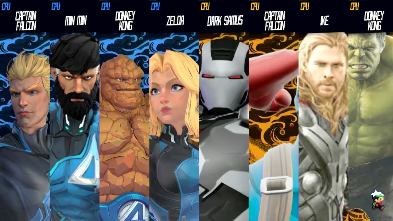 Fantastic Four Vs Avengers - Super Smash Bros Mods