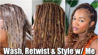WASH RETWIST STYLE MERMAID LOCS MAINTENANCE LOC STYLES KNOTLESS BOHO BRAIDS