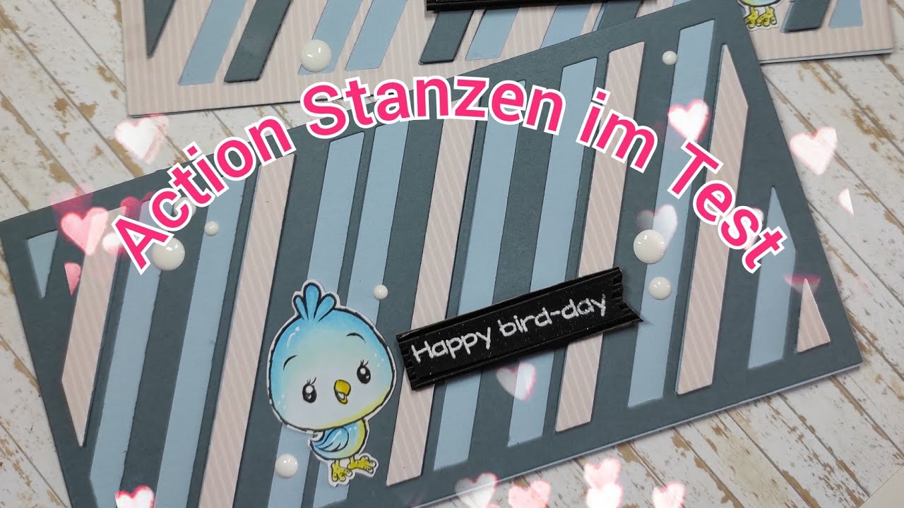 💕🍀 Slimline Karten mit den neuen Action Stanzen 💕🍀 - YouTube