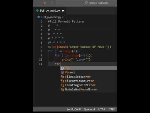 Python program to print full pyramid of stars pattern. | Python ...