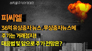 피씨엘 유상증자 및 무상증자 뉴스에 거래정지 앞으로 주가 전망은