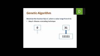 GA_2_2_Working of Genetic Algorithm with example