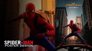 Spider-Man Poster Design in Photoshop Cc || Spider-Man || Vertex Graphic