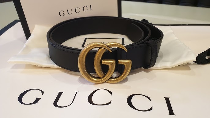 GUCCI GG MARMONT LEATHER BELT WITH SHINY BUCKLE – TheLuxeLend