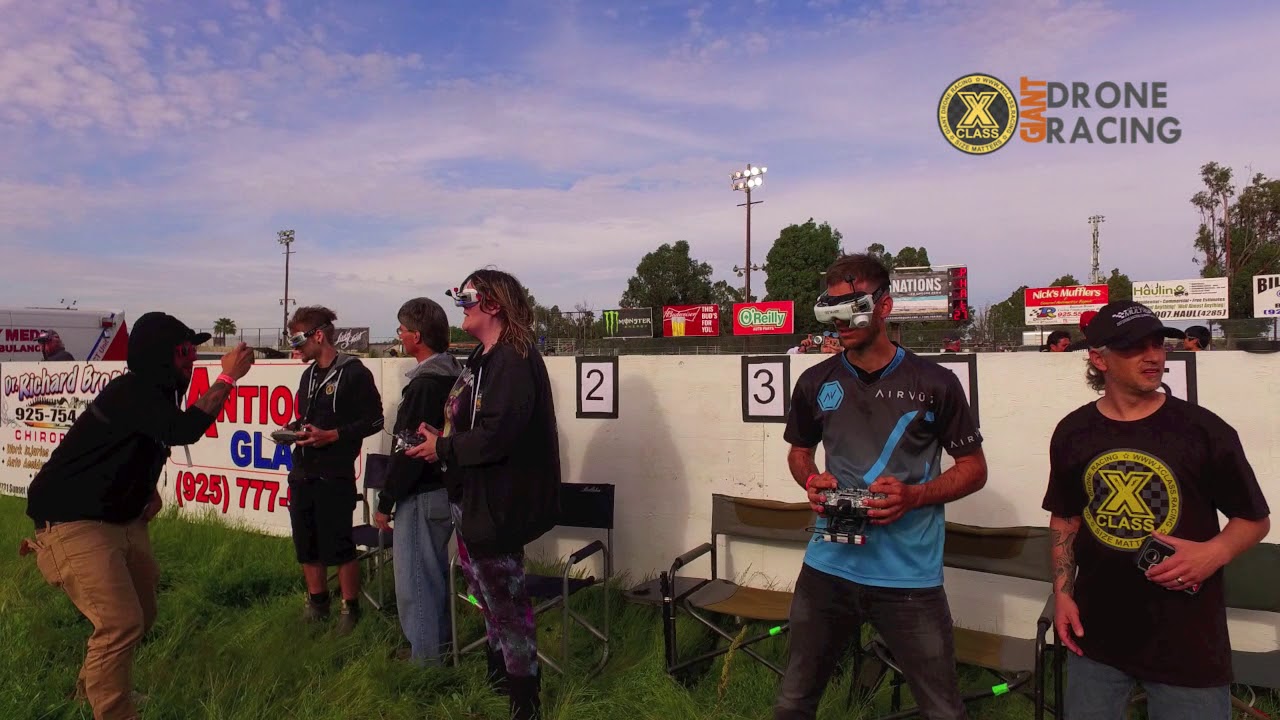 dronesense X Class Giant Drone Racing at Antioch Speedway!