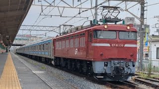 231系k-5編成 AT出場 EF81 139牽引 桶川駅通過