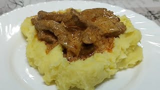 Вкуснейшая говядина по Строгановски. Beef Stroganoff.