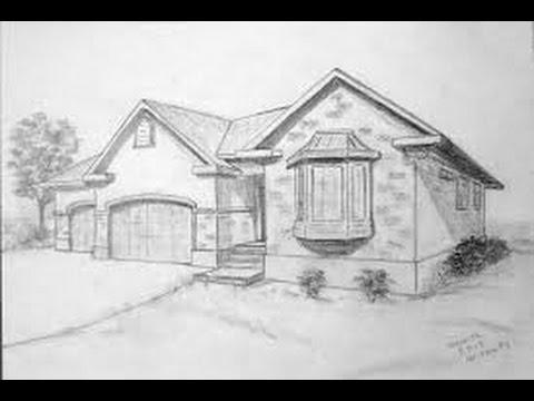 How to draw a realistic house tutorial YouTube