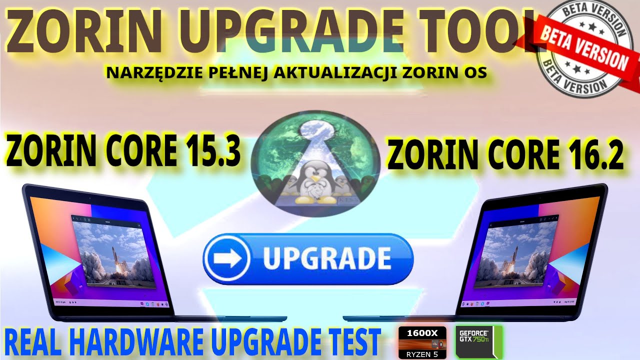 Linux ZORIN OS UPGRADE TOOL BETA Pełna aktualizacja między wersjami już ...