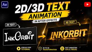 2D to 3D Text Animation in After Effects ⭐