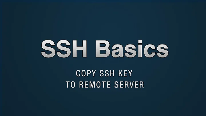 SSH - Copy public key to remote server