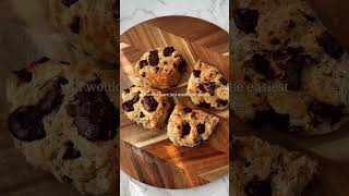 4-Ingredient Chocolate Chunk Scones 🍫✨ (High Protein &amp; Ready in 15 mins!)