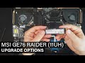 Msi ge76 raider 11uh  disassembly and upgrade options