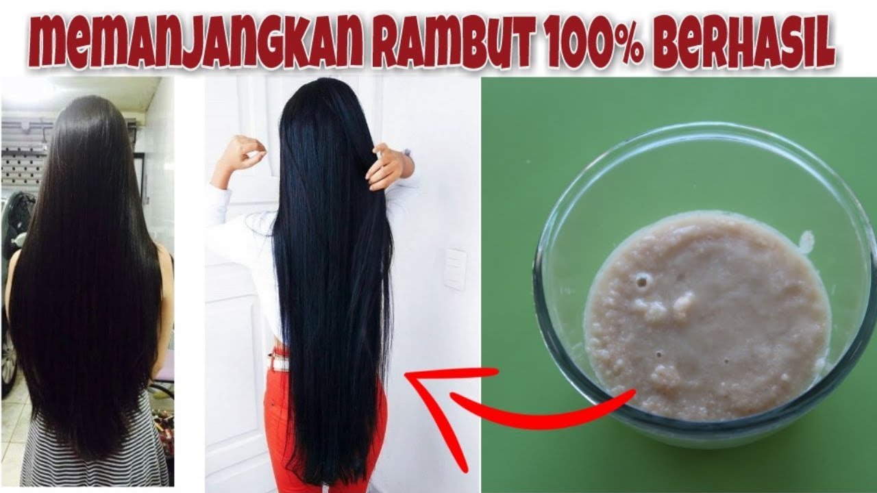  memanjangkan  rambut  100 berhasil menggunakan bahan alami 