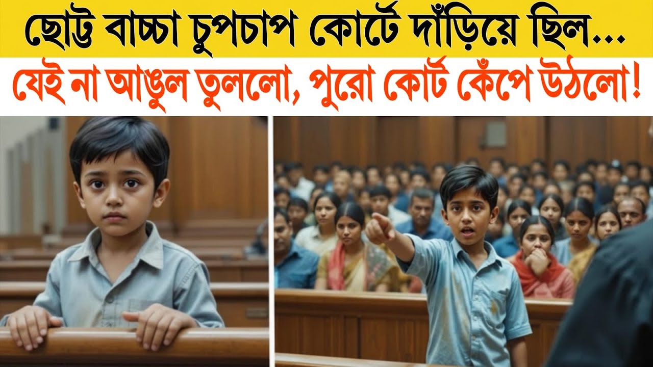 একটি ছোট বাচ্চা আদালতে চুপচাপ দাঁড়িয়ে ছিল.. সে আঙুল তোলার সাথে সাথে পুরো আদালত কেঁপে উঠল - তারপর..
