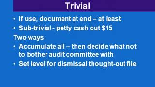 450 Evaluation of Misstatements Identified During the Audit