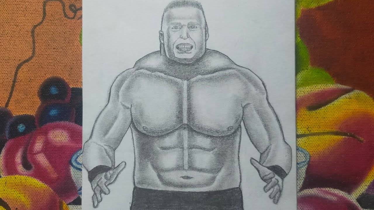 How to draw Brock Lesnar....
