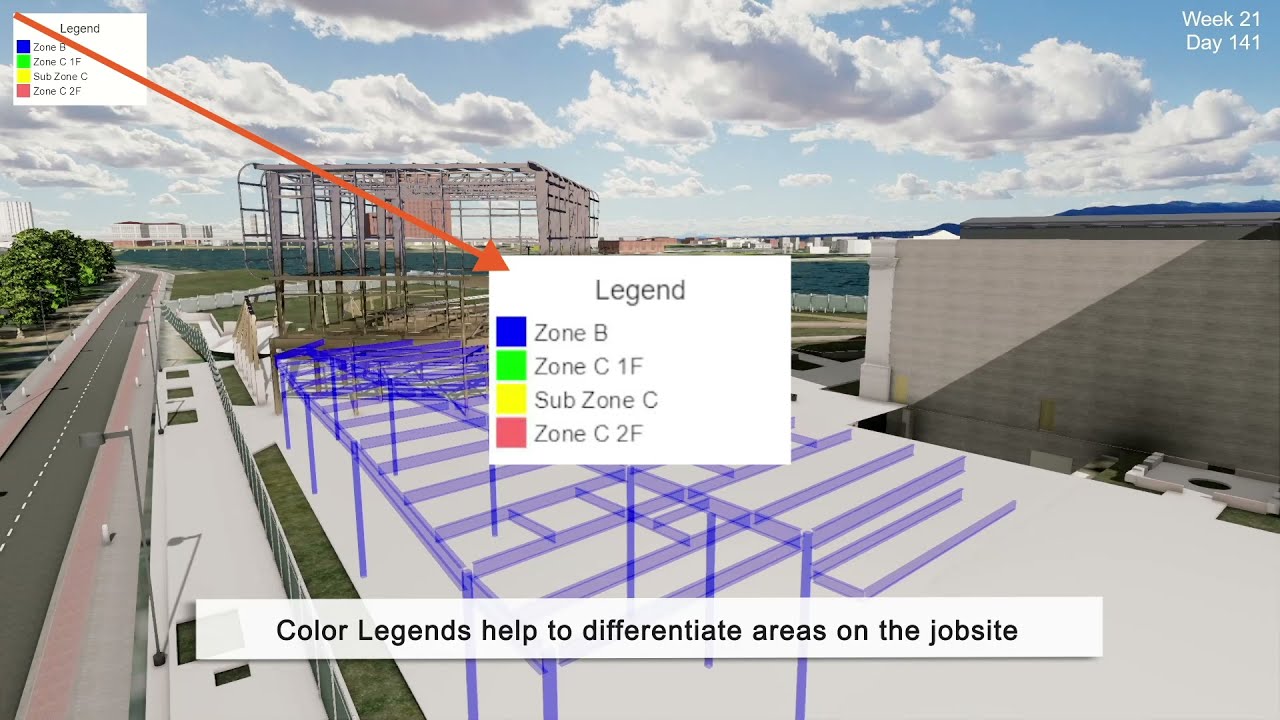 Fuzor Workflow- How to create a 4D Color Legend