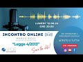 INCONTRO ONLINE - LA LEGGE 4/2013
