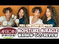 African Pride Moisture Miracle FULL Line Review + Wash N' Go